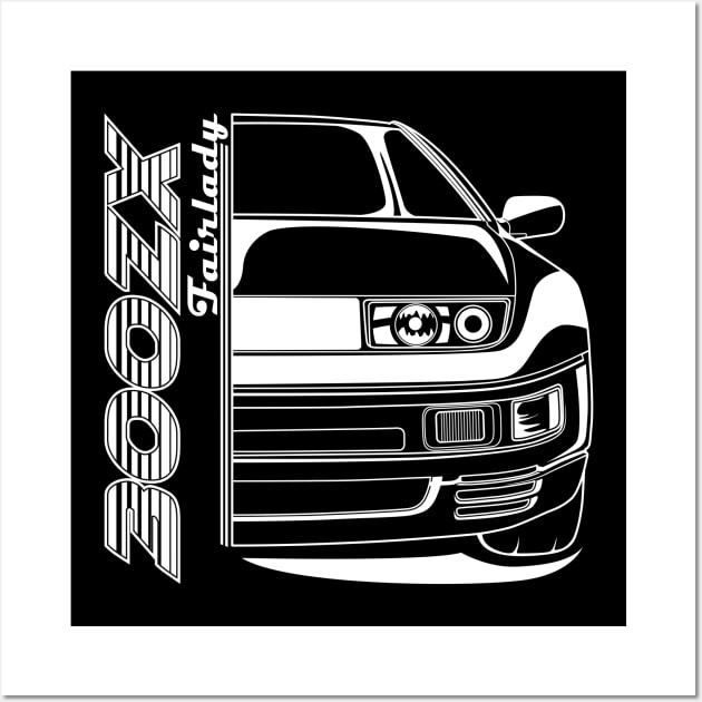 Fairlady 300ZX (White Print) Wall Art by WINdesign